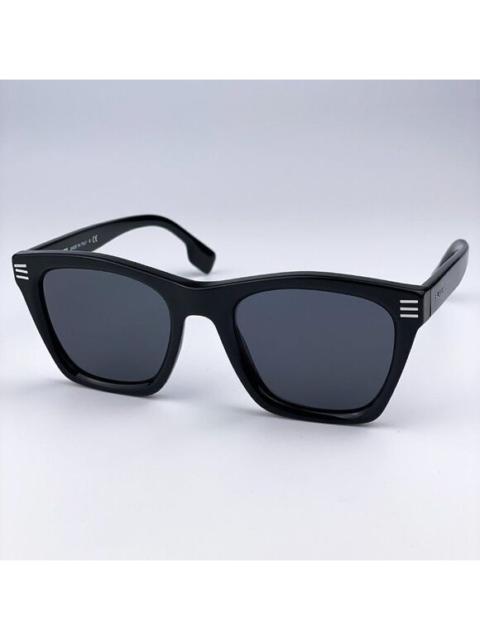 Burberry SALE! NEW Burberry BE4348 Cooper 300187 Black Dark Gray Square Unisex Sunglasses