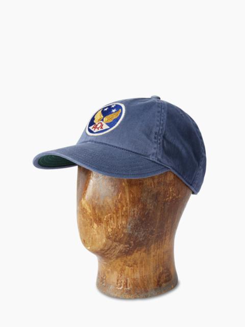 RRL by Ralph Lauren RRL WINGED-LOGO BASEBALL CAP GARMENT-DYED MIDNIGHT BLUE