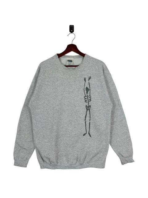 Other Designers VINTAGE 90s SKULL ROCK DESPAIR SKATEBOARD CREWNECK