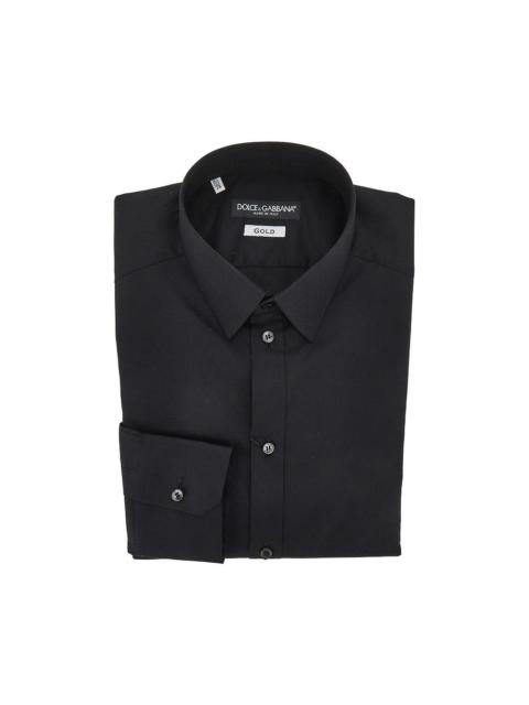 Dolce & Gabbana Dolce&Gabbana Men Stretch Poplin Gold Fit Shirt