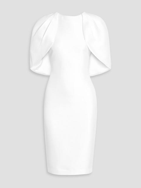 Other Designers Cape-effect satin-twill dress