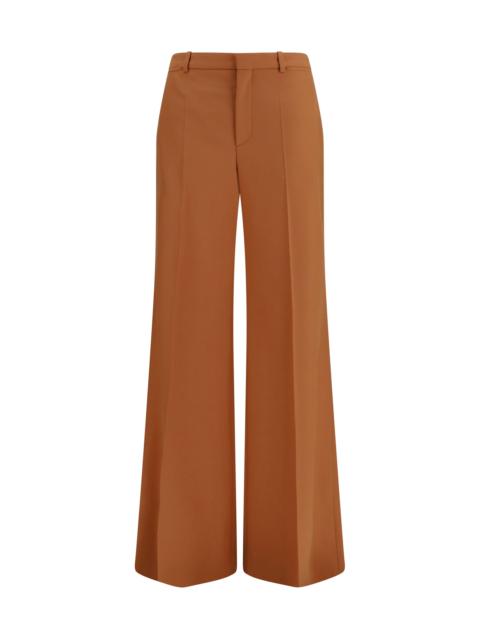 Chloé Chloé High-waisted Flared Cotton Pants