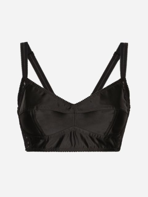 Dolce & Gabbana Satin and lace bralette top