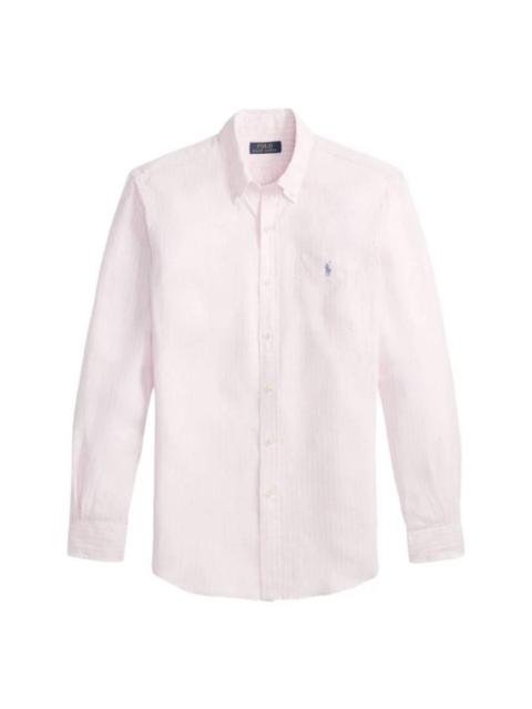 Polo Ralph Lauren Polo Ralph Lauren Custom Fit Striped Linen Shirt