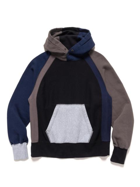 Raglan Hoody 12oz Cotton Fleece Combo Black