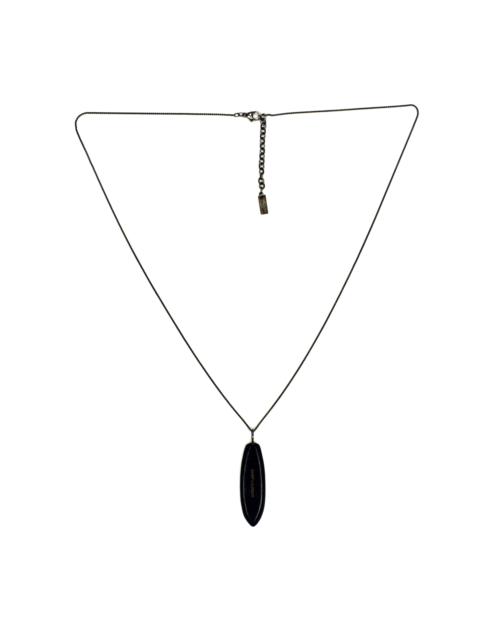 SAINT LAURENT Saint Laurent Wooden Surfboard Logo Pendant Chain Necklace