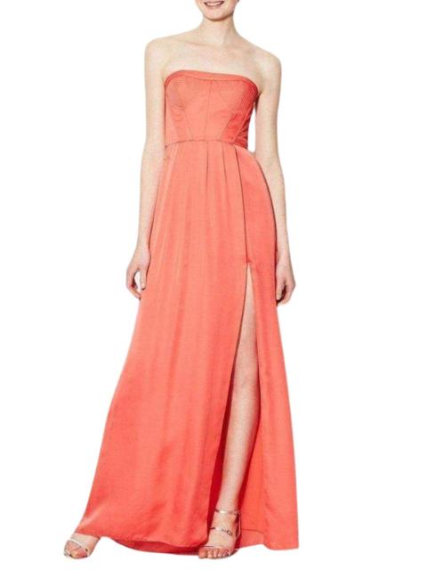 Other Designers Strapless Fitted Bustier Slit Dress