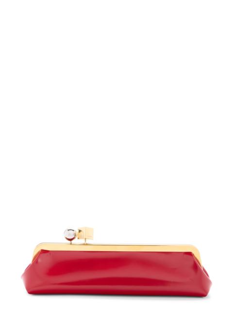 JACQUEMUS Jacquemus La Pochette Salon Patent Leather Clutch in Red 470 at Nordstrom