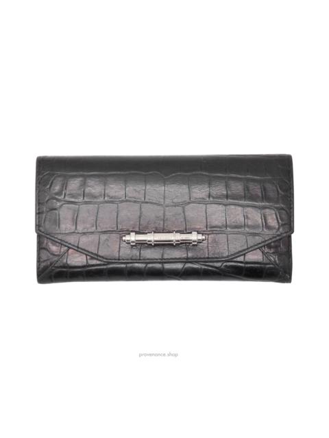 Givenchy Givenchy Obsidia Long Wallet - Black Croc