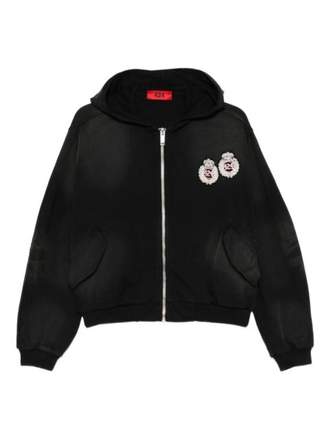 424 embellished hoodie