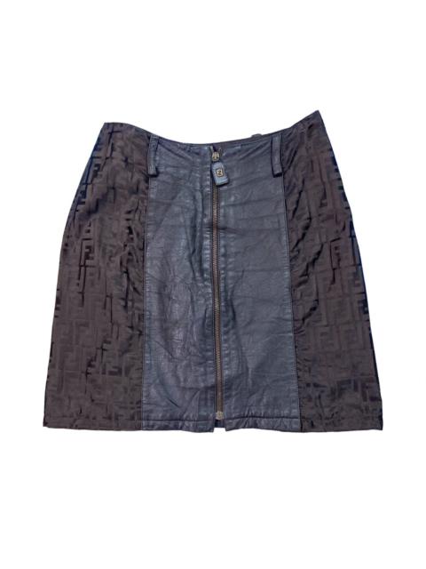 Other Designers Vintage Fendi Zucca Monogram Mini Skirt