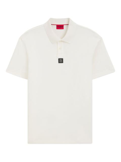 HUGO logo-patch polo shirt