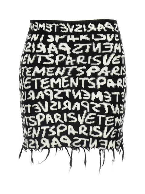VETEMENTS 'vetements Paris Monogram Mini' Skirt