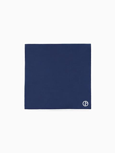 GIORGIO ARMANI Silk pocket square with logo