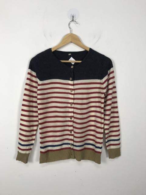 Other Designers Japanese Brand - M.m.o Stripes Multicolor Knit Cardigan #2854