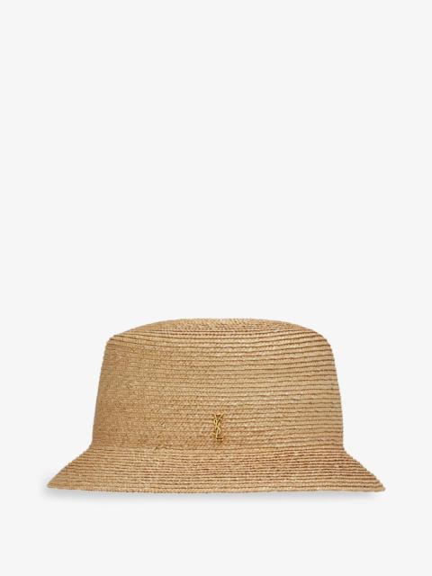 SAINT LAURENT Saint Laurent Men Raffia Fedora Hat