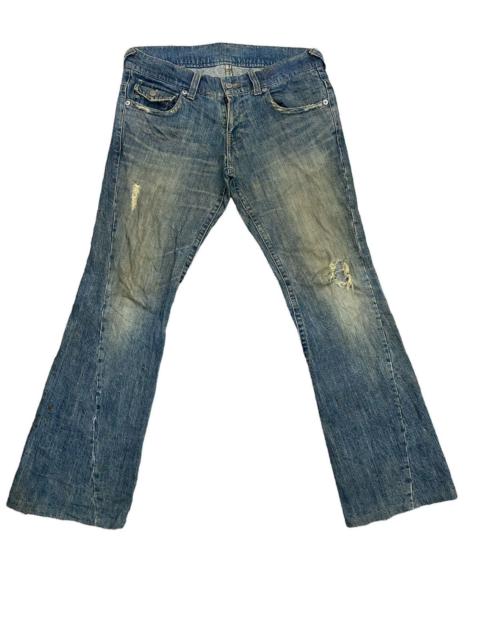 Other Designers Japanese Brand - JAPAN BRAND TORNADO MART TRIBAL FLARE JEANS RIPPED STYLE