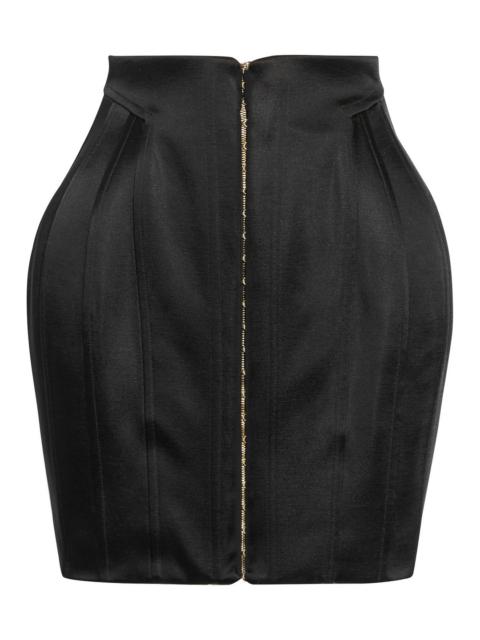 Balmain Satin mini skirt