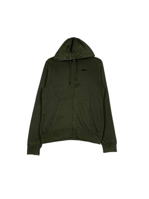 Nike NIKE Small Logo Green Zipper Hoodies Sweatshirt #1484-C67