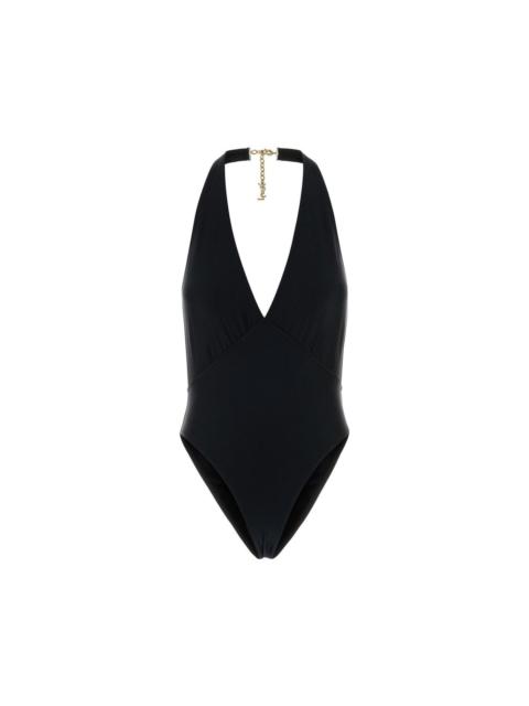 SAINT LAURENT SAINT LAURENT Black Stretch Nylon Swimsuit New & Authentic (