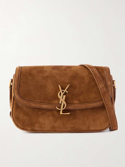 Solferino medium suede shoulder bag Brown