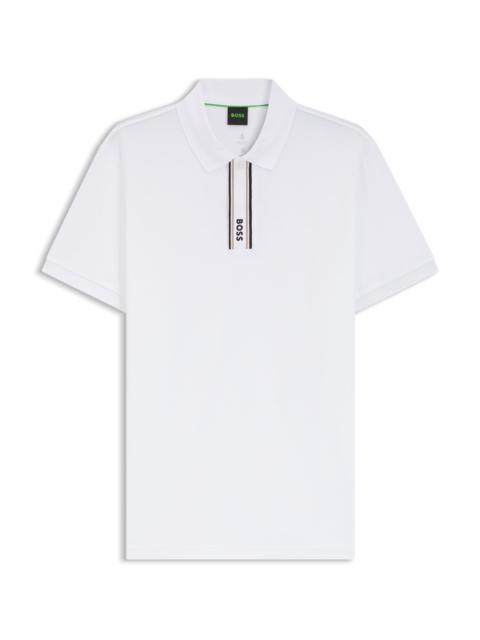 BOSS PADDY POLO SHIRT WITH LOGO PLACKET