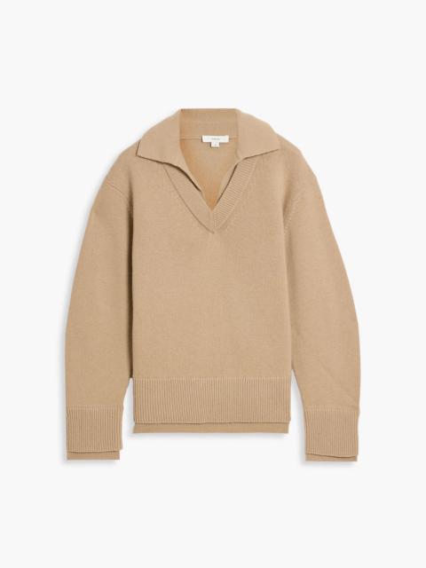 Other Designers Layered wool and cashmere-blend polo sweater