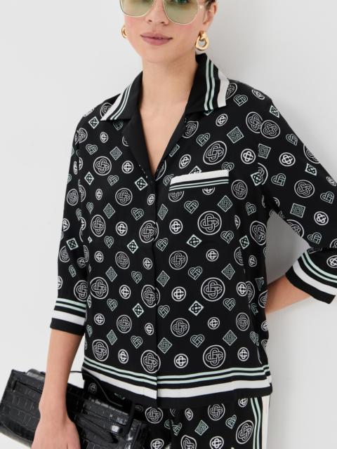 CASABLANCA Silk Satin Pajama Shirt