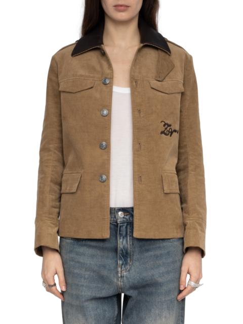 Zadig & Voltaire Zadig & Voltaire Veram Corduroy Jacket in Cookie at Nordstrom