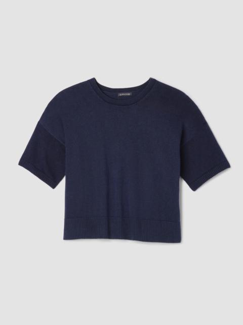 EILEEN FISHER Peruvian Cotton Blend Elbow-Sleeve Top