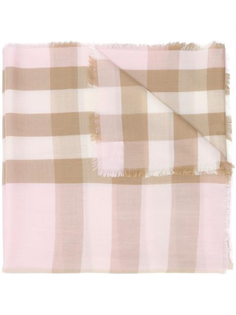 Burberry check pattern scarf