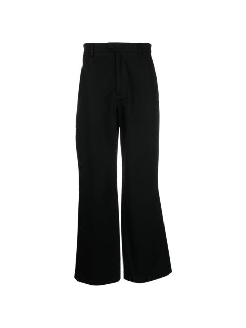 wide-leg tailored trousers