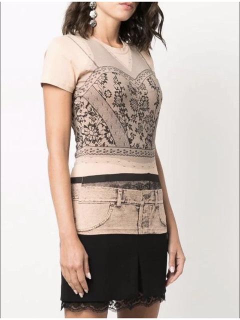 Dior SS 2006 trompe l'oeil lace T-shirt