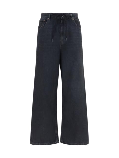 MM6 Maison Margiela Mm6 Straight-leg Stretch Denim Jeans Black