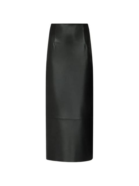 Loulou de Saison Inga Leather Maxi Skirt in Black