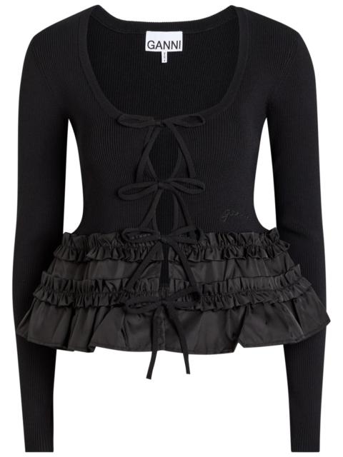 GANNI Ganni Ruffled Knit top