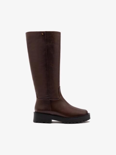 Larroudé Anne Lugsole Boot In Brown Leather