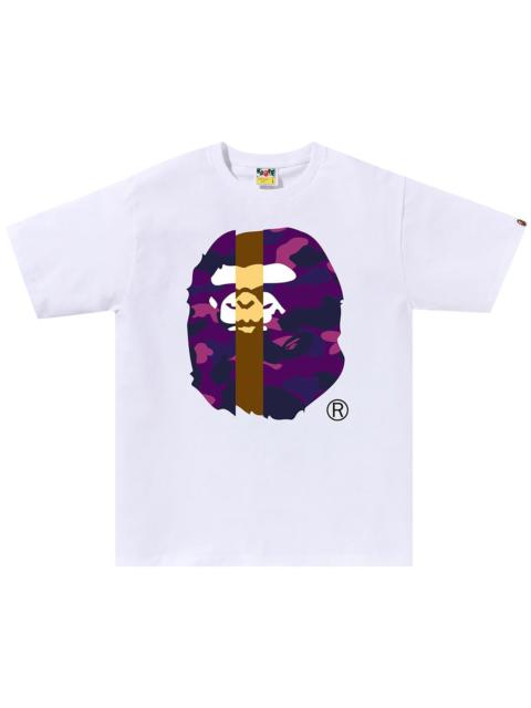 A BATHING APE® BAPE Color Camo Transform Big Ape Head Tee 'White/Purple'