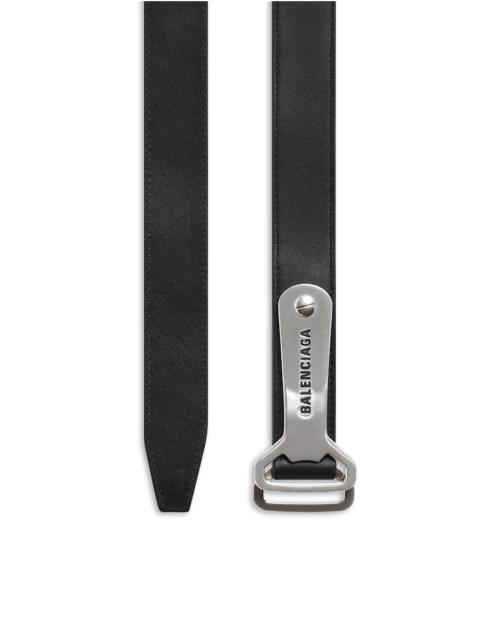 BALENCIAGA Men's Bottle Opener D Ring Belt  in Black