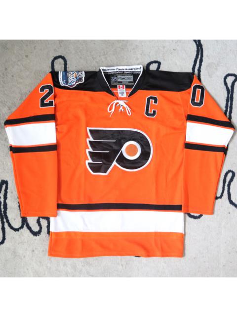 Vintage 90s NHL Philadelphia Flyer Chris Pronger No.20 By REEBOK Big Logo Longsleeve Jersey Ice Hock