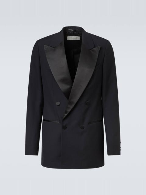 Dries Van Noten Double-breasted wool and silk suit jacket