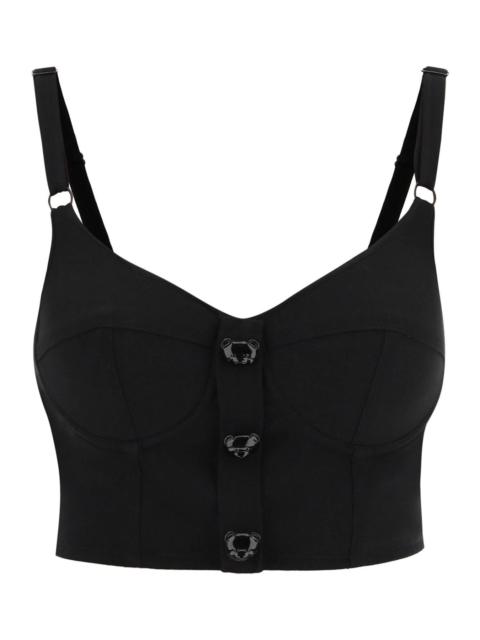 Moschino Bustier Top With Teddy Bear Buttons