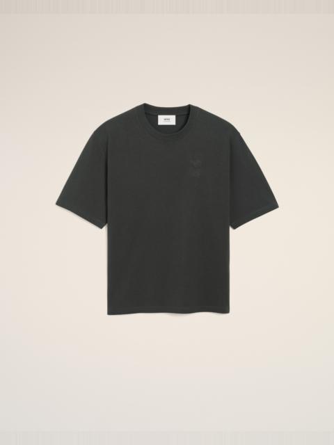 AMI Paris BLACK COTTON AMI DE COEUR COSY FIT T-SHIRT