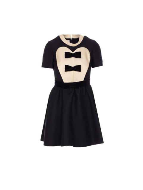 Valentino Garavani Women Crepe Couture Mini Dress With Bows