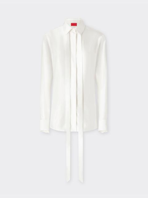 Ferrari Satin shirt with micro-stripe pattern