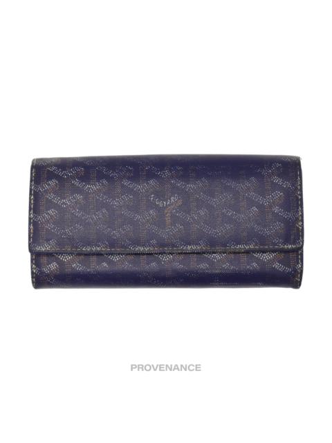Goyard Goyard Varenne Long Wallet - Navy Blue Goyardine