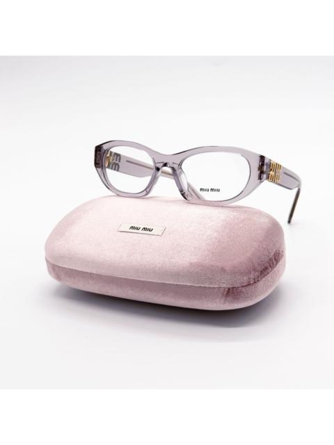 Miu Miu New Miu Miu MU03WV 12W1O1 Clear Pink Women Eyeglasses