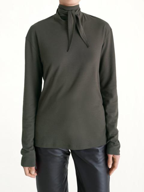 Lemaire Long Sleeve Foulard Top in Dark Espresso