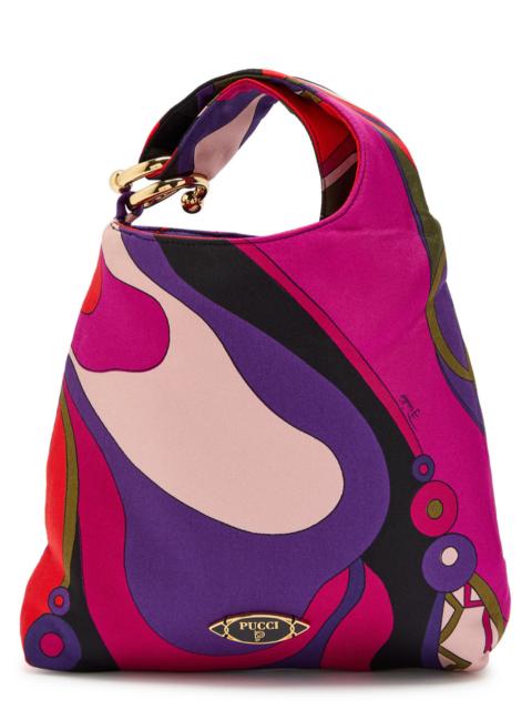 PUCCI Pucci Emilo Patterned Silk-twill top Handle bag