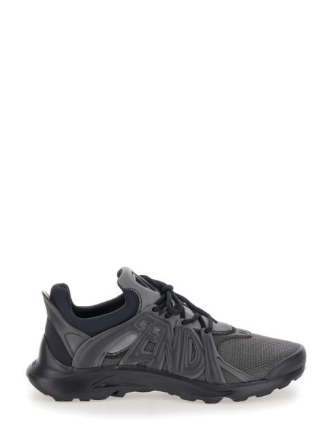 FENDI Fendi Men 'Fendi Tag' Black Sneakers With Logo In Techno Mesh Man